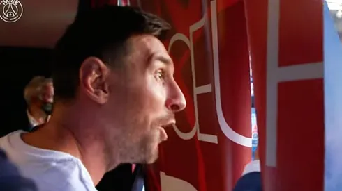 Messi en presentación en PSG.