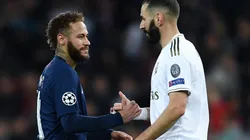 Neymar y Karim Benzema, jugadores de PSG y Real Madrid.
