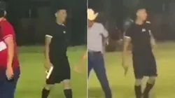 Árbitro sacó un arma para defenderse durante un partido de fútbol amateur.