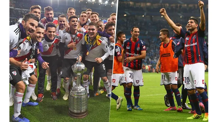 River y San Lorenzo, argentinos campeones en el último tiempo en Libertadores.