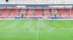 El Stade Francis Le Blé, escenario donde podría debutar Messi con PSG.