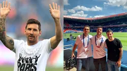 Lionel Messi en su presentación en PSG, relatada por Tomás Marcó del Pont, Pedro Caffa y Tomás De Micheli.