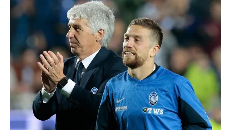 Gian Piero Gasperini y Alejandro Gómez en Atalanta.