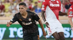 Festejo de gol de Pedrinho, de Shakhtar.