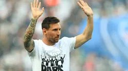 Lionel Messi durante su presentación en PSG.