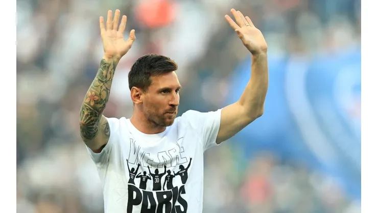 Lionel Messi durante su presentación en PSG.