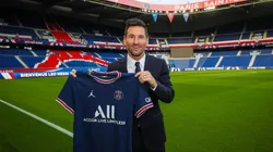 Lionel Messi durante su presentación en PSG.