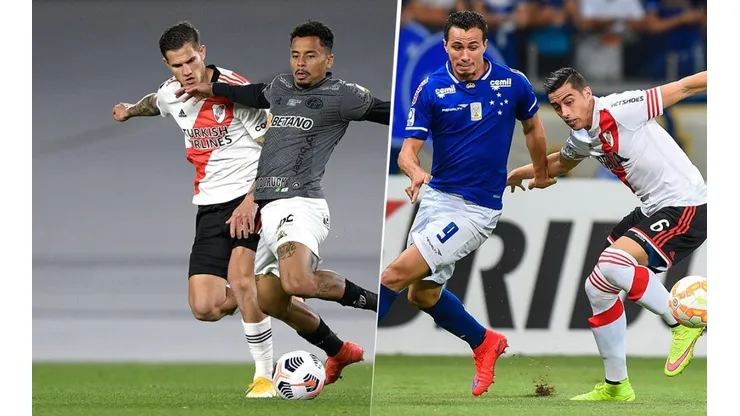 River Plate contra Cruzeiro y Atlético Mineiro.