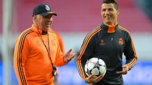 Carlo Ancelotti y Cristiano Ronaldo en Real Madrid.