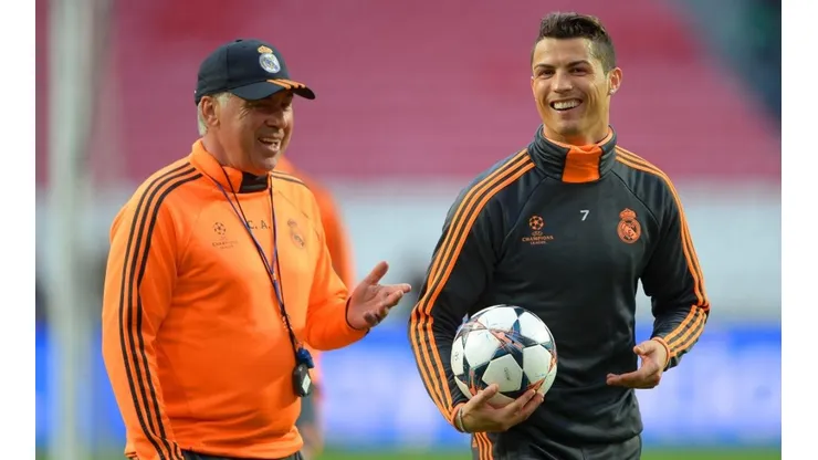 Carlo Ancelotti y Cristiano Ronaldo en Real Madrid.