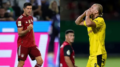 Robert Lewandowski y Erling Haaland, delanteros de Bayern Munich y Borussia Dortmund.