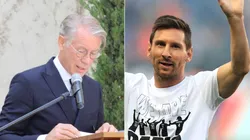 Lionel Messi y el embajador argentino en Francia, Leonardo Costantino.