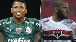 Palmeiras, con Rony, y San Pablo, con Dani Alves, se enfrentan por la Copa Libertadores. (Fotos: Getty Images).