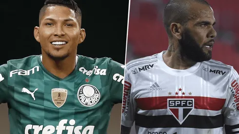 Palmeiras, con Rony, y San Pablo, con Dani Alves, se enfrentan por la Copa Libertadores. (Fotos: Getty Images).