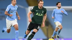 Harry Kane en un encuentro contra Manchester City.