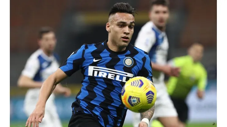 Lautaro Martínez durante un encuentro con Inter de Milan.