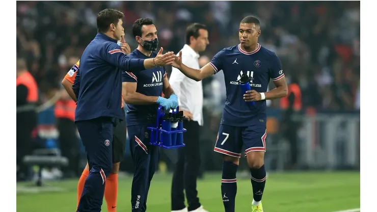 Kylian Mbappé, en el partido entre PSG y Estrasburgo.