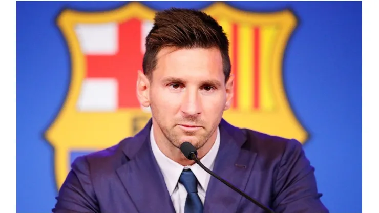 Lionel Messi, en su conferencia de prensa de despedida de Barcelona.