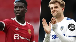Manchester United, con Paul Pogba, y Leeds United, con Patrick Bamford, se enfrentarán por la Premier League. (Fotos: Getty).