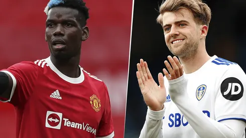 Manchester United, con Paul Pogba, y Leeds United, con Patrick Bamford, se enfrentarán por la Premier League. (Fotos: Getty).