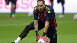 David Ospina en entrenamiento con Colombia.