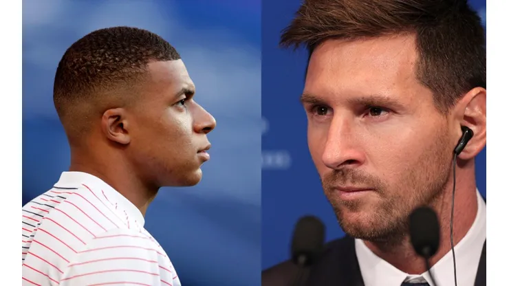 Kylian Mbappé y Lionel Messi, jugadores del PSG.