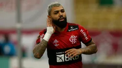 Gabigol, el goleador de la noche para Flamengo.