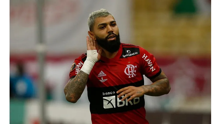 Gabigol, el goleador de la noche para Flamengo.