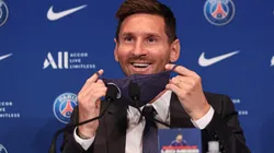 Lionel Messi durante su presentación en PSG.
