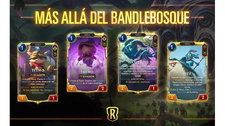 La expansión Bandlebosque llega a Legends of Runeterra ¡4 nuevas cartas de campeón!