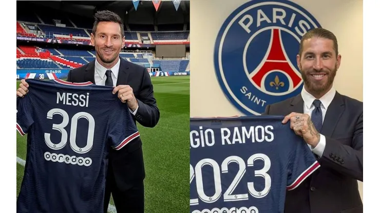 Lionel Messi y Sergio Ramos, jugadores del PSG.