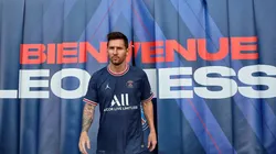 Lionel Messi en su presentación en PSG.