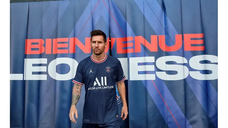 Lionel Messi en su presentación en PSG.