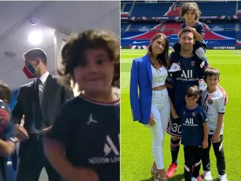 El show de los hijos de Messi en la presentación de su padre con PSG