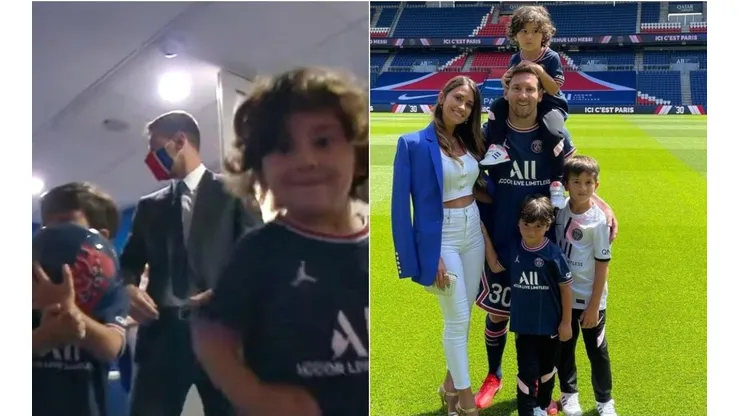 Los hijos de Messi fueron protagonistas en la presentación de su padre en PSG