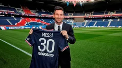 Lionel Messi en su presentación en PSG.