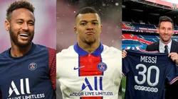 Neymar, Kylian Mbappé y Lionel Messi, el nuevo tridente del PSG.