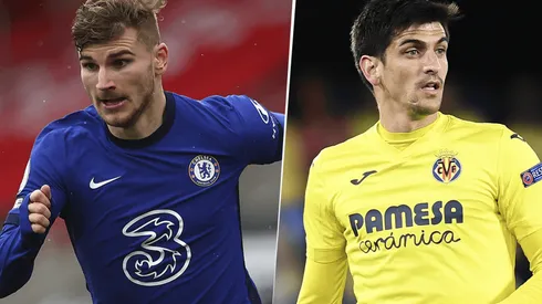 Chelsea, con Timo Werner, y Villarreal, con Gerard Moreno, se enfrentarán por la Supercopa de Europa. (Fotos: Getty Images).