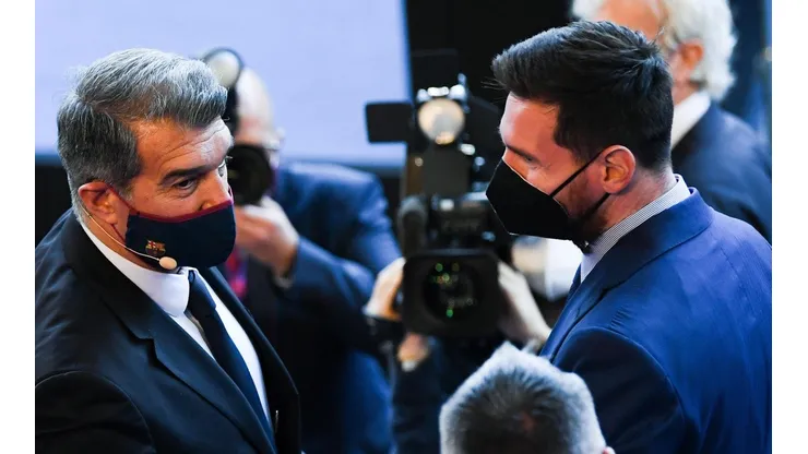 Joan Laporta y Lionel Messi