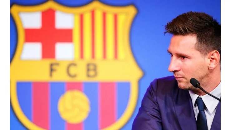 Lionel Messi en su última rueda de prensa con Barcelona.