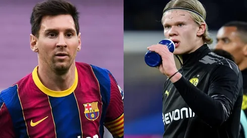 Lionel Messi y Erling Haaland.