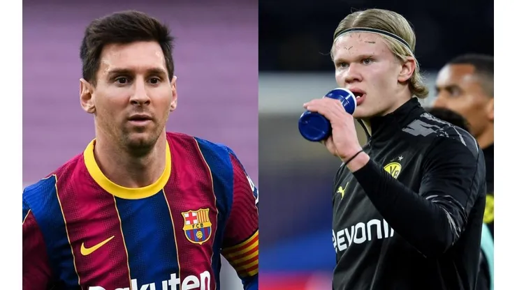 Lionel Messi y Erling Haaland.