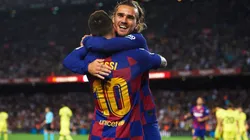 Antoine Griezmann y Lionel Messi durante un encuentro con Barcelona.