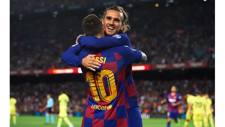 Antoine Griezmann y Lionel Messi durante un encuentro con Barcelona.