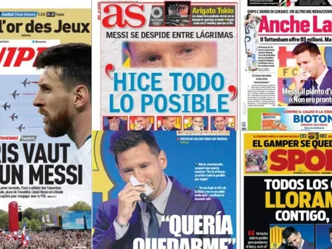 Las portadas del último día de Messi en Barcelona