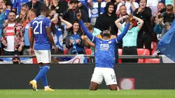 Festejo del Picante Iheanacho con Leicester.