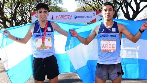 Arbe y Muñoz, en el maratón de Buenos Aires 2019