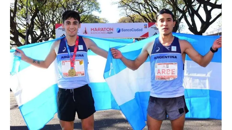 Arbe y Muñoz, en el maratón de Buenos Aires 2019