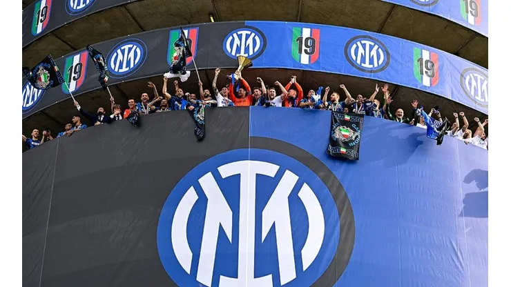 Festejo del título de Serie A de Inter.