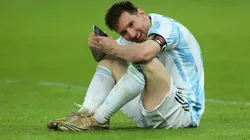 Lionel Messi celebra con su familia la obtención de la Copa América.